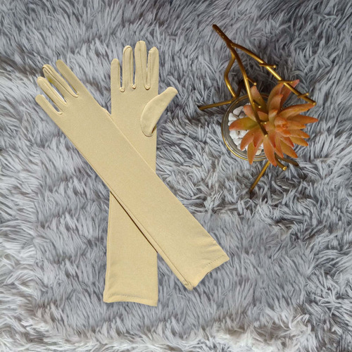 Guantes De Ópera Largos De Spandex Elásticos Sobre El Codo