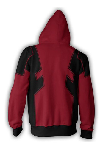 Deadpool Chaqueta Con Cremallera Impresa En 3d Con Capucha