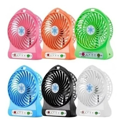 Ventilador Recargable Portátil Abanico Con Linterna Usb X Ma