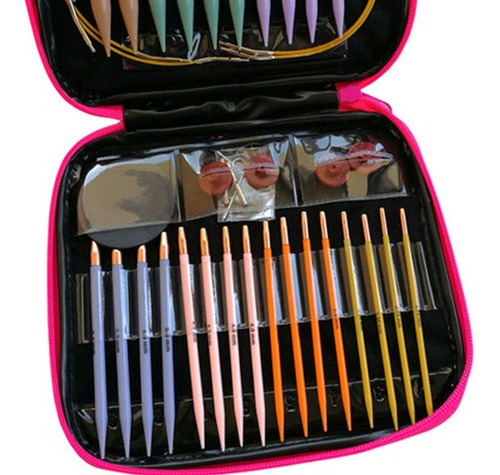 Imagem 11 de 11 de Agulha De Tricô Intercambiável Knit Pro Metal Circular 26pcs
