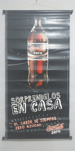 Coca Cola Zero Banner Publicidad Botella  1,5 L Año'99 (347)