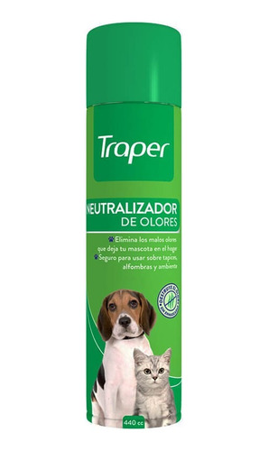 Neutralizador De Olor Traper Verde-perros Y Gatos440 Cc