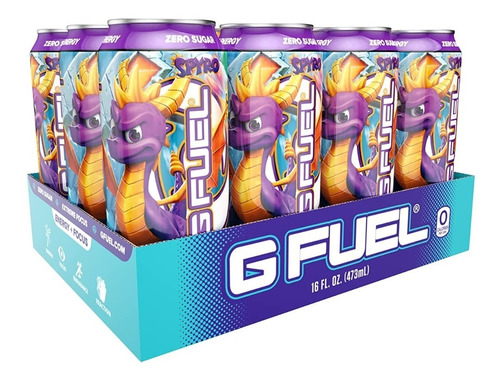 12 Pack Bebida Energetica Gfuel Dragon Fruit  Spyro Dragon