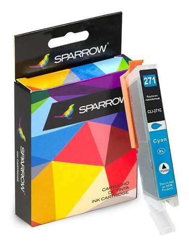 Cartucho Sparrow Cli-271xl Cyan Para Canon Pixma Ts5020 Febo