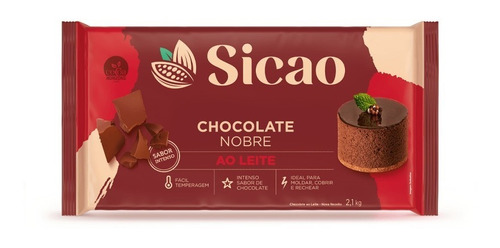  Chocolate Sicao Nobre Ao Leite Barra 2,1kg 