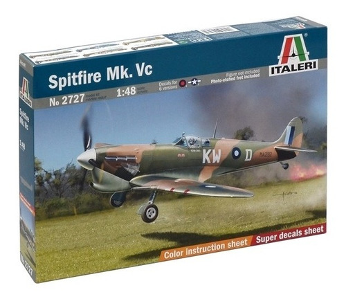 Avion Spitfire Mk.vc  Italeri Scala 1:48 Es Un Armable