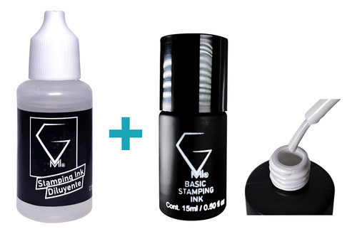 Basic Stamping Ink 15ml Blanco + Stamping Ink Diluyente