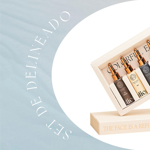 Set Delineador Alice Cosmetics 6 Pigmentos Microblading 15ml Color Marrón