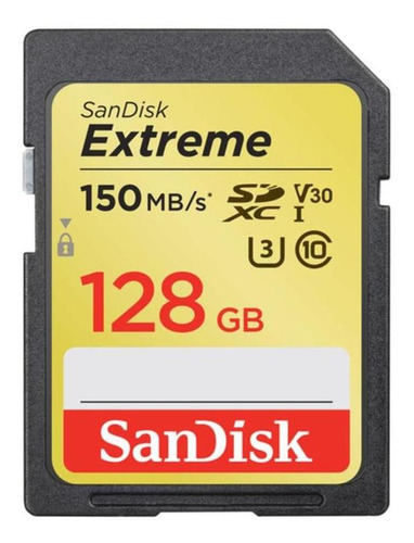 Imagem 2 de 3 de Sandisk Sdxc Extreme C10 U3 4k 150mb/s 128gb Original