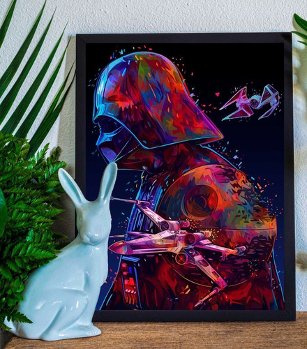 Cuadro Marco Negro Poster 33x48cm Star Wars Darth Vader 03
