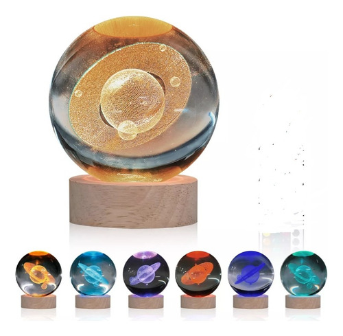 Luz Nocturna 3d Crystal Ball, Estructura Del Universo
