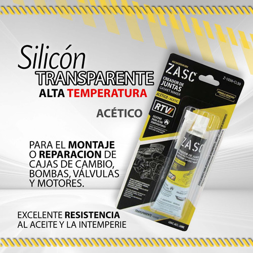 Silicon Pomo 85ml Transpatente Alta Temperatura Zasc / 09039