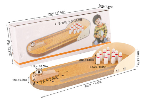 Mini Juguete De Bolos De Madera Para Niños, Escritorio Para