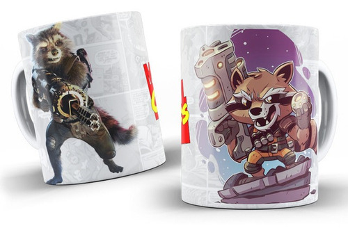 Taza Personalizada De Marvel - Rocket - Plástico