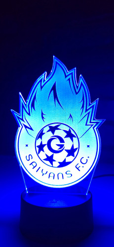 Lampara Led Saiyans Thegrefg Kings League+control 16 Colores Negro