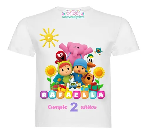 Polera Personalizada Pocoyo Algodon Niñas Cumpleaños