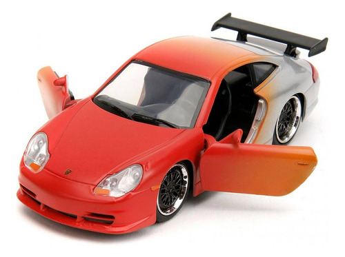 Coche miniatura naranja Porsche 911 Gt3 Rs Pink Slips 1:32 Jada Toys