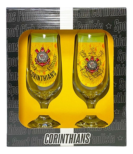 Taça Cerveja Floripa 300ml Corinthians - Allmix (2 Unidades)
