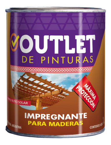 Impregnante Protector De Maderas Simil Cetol Caoba X 1 Lt Acabado Brillante