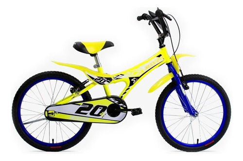 Bicicleta infantil SLP Max R20 1v frenos v-brakes color amarillo con pie de apoyo  