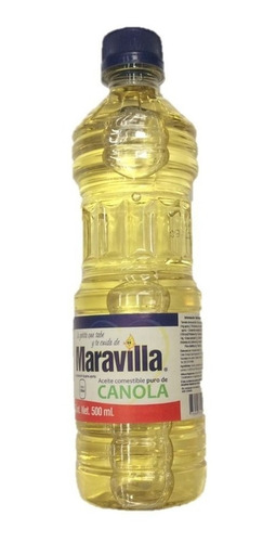 Aceite De Cocina 100% De Canola Marca Maravilla, 800 Ml