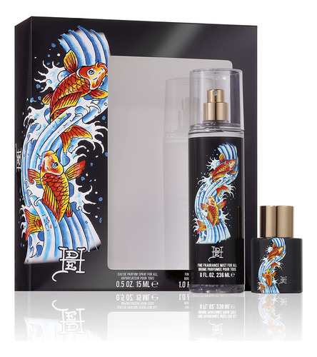 Ed Hardy, Eau De Parfum, Koi Wave, Juego De 2 Piezas Para Ho