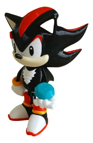 Shadow The Hedgehog 3d Multicolor. Alto 20cm. Originales3d