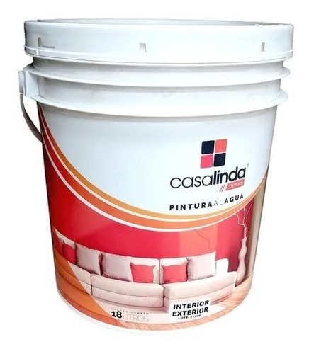 Látex Interior Exterior 18l Pintura Al Agua Blanca Casalinda