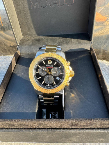 Reloj Movado Swiss Series 800 Chronograph Original Acero Oro (Usado)