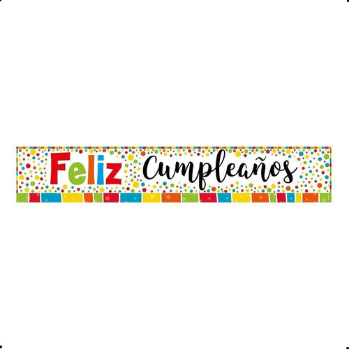 Cartel Metalizado Jumbo Cumpleaños Multicolor Paquete X 1