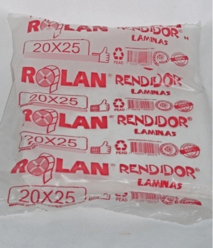 Laminas Separadoras Rolanplast 20x25 Por Paquete