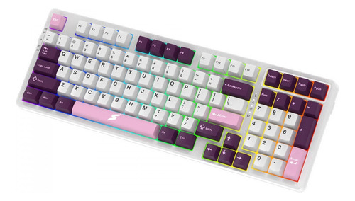 Teclado Gamer Mecânico Superframe Fusion Pro, Rgb Blu/wire Branco