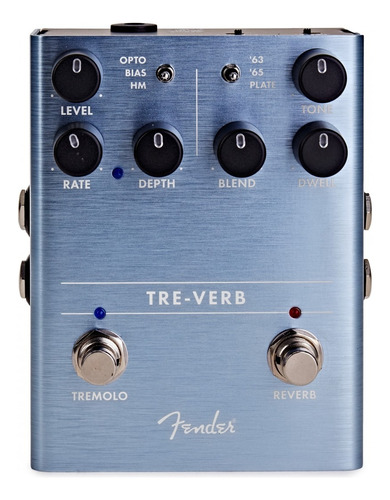 Pedal Efecto Fender Tre-verb Tremolo Reverb Para Guitarra