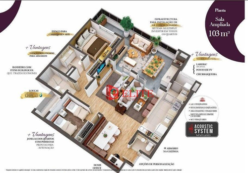 Apartamento Com 2 Dormitórios À Venda, 103 M² Por R$ 805.354,48 - Jardim Aquarius - São José Dos Campos/sp - Ap3708