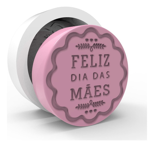 Molde Forma Silicone Feliz Dia Das Mães Flor