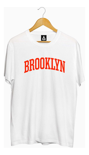 Remeras Negras Estampadas Brooklyn Naranja Zeta Pop