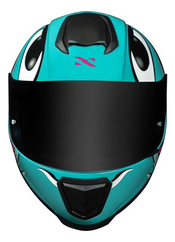 Capacete Feminino Norisk Razor Mad Azul Moto Fechado