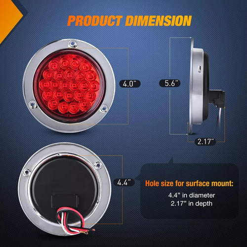 2pz Plafon 24 Led Redondo Aro Plasma Gel 12-24v
