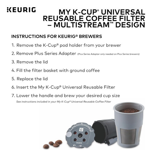 Filtro Reutilizable Universal Keurig My K-cup Tecnología Mul