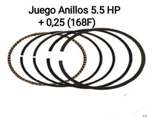 Juego De Anillos Planta Electrica 5.5 Hp + 0,25 (168f)