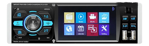 Stereo Con Pantalla 4p Reproductor Mp5 Bt Usb Fm Sd Aux