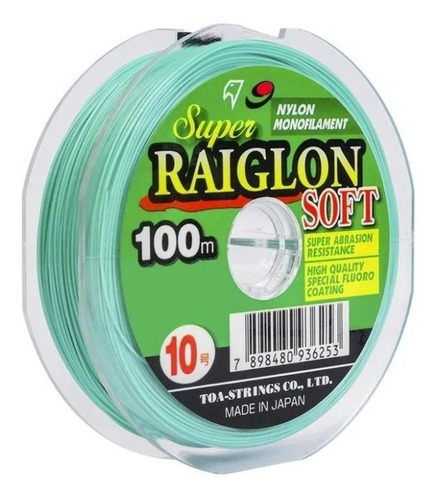 Linha Monofilamento Super Raiglon Soft 100m 0,23mm 9,8 Lb