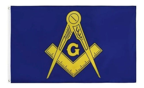 Bandera Mason Compas Y Escuadra 90 X 150 Cm.