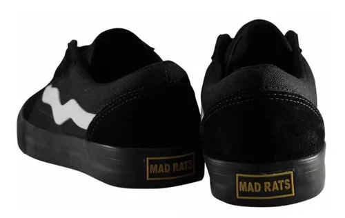 Tênis Mad Rats Old School black branco - LOKAL SKATE SHOP