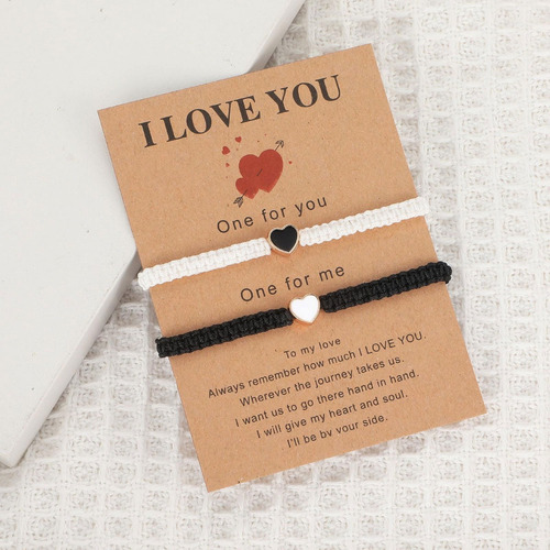 2pz Pareja Pulsera Amor Cientos Conjunto, Regalo De Amistad