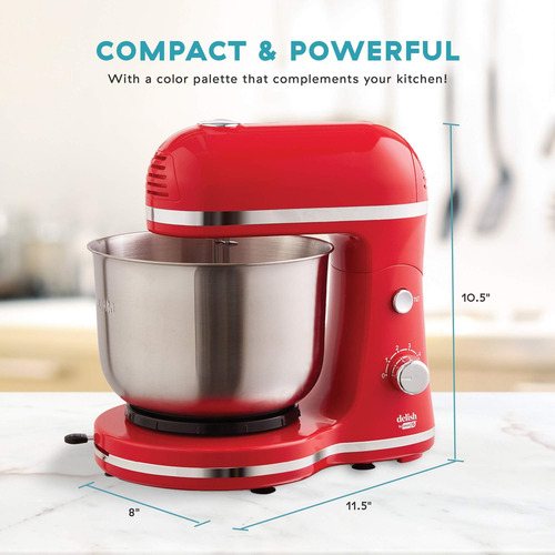 Dash Delish By Dash Compact Standmer, 3.5 Quart Con Batidore