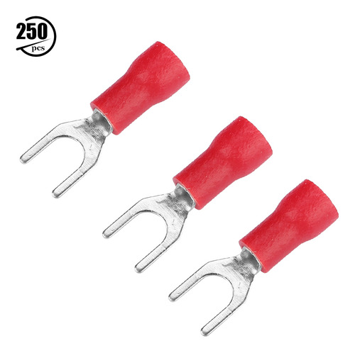Terminales De Cable Rojo Y Rojo, 250 Piezas, Crimpado Eléctr