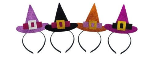 Vincha De Brujita Con Sombrero De Halloween