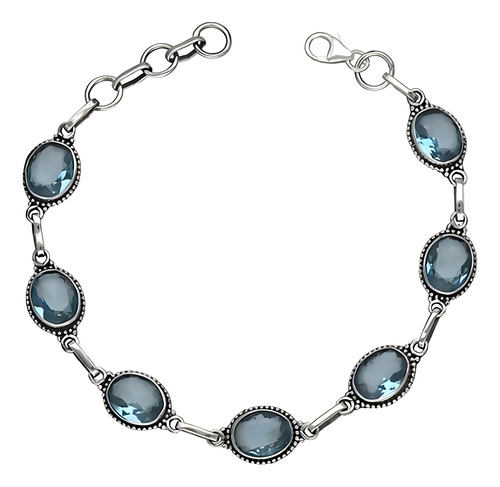 Pulsera De Plata 925 Y Cristal Swarovksi®  - Obsidian