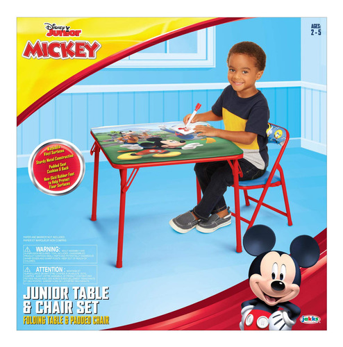 Mickey Mouse Juego De Mesa Y Silla Para Niños Pequeños De 24